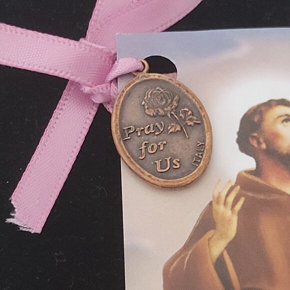 St. Saint Francis of Assisi Prayer Card & Medal Pray for Us Prayer for My Pet - Picture 2 of 3